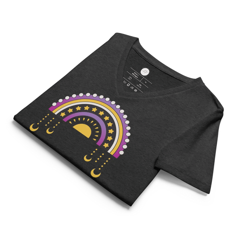 Non-Binary Rainbow V-Neck Tee product image (21)