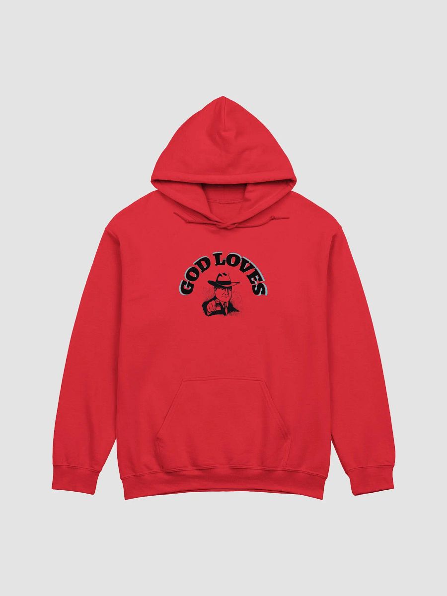 GOD LOVES YOU. Luminous Blue Silhouette Hoodie product image (1)