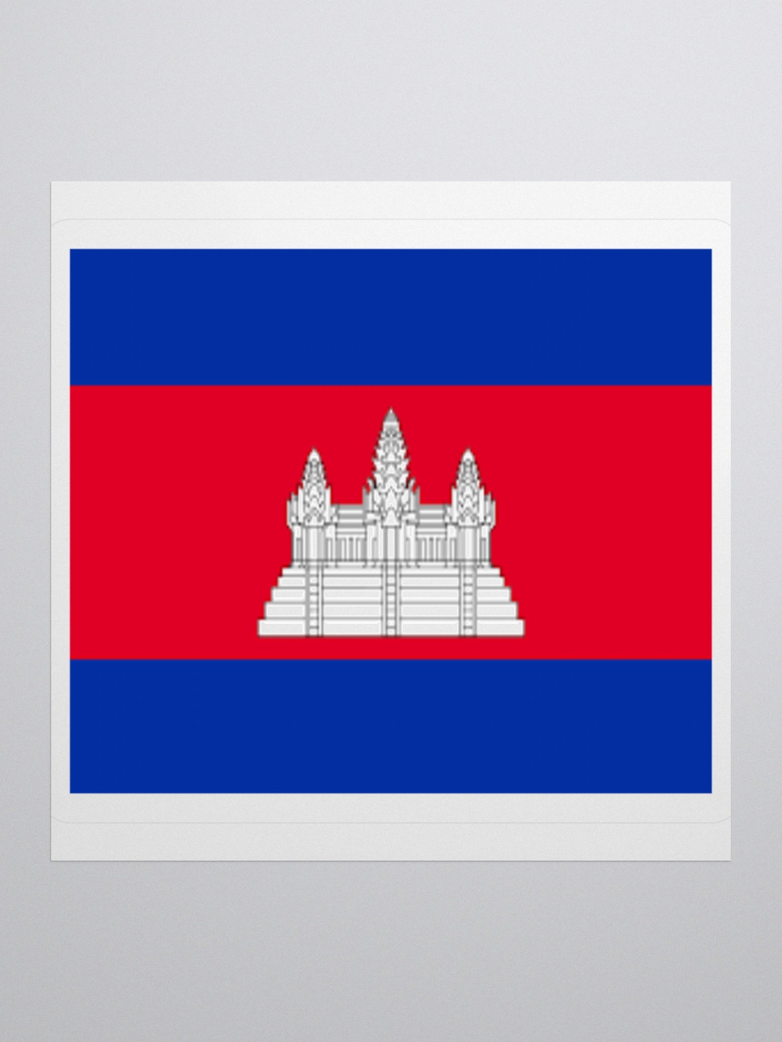 Cambodian Flag Sticker | Angkor Wat Design | Durable Vinyl | 3 Sizes product image (1)