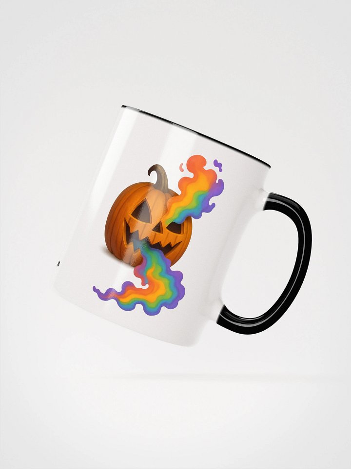 Rainbow Smoke Jack-O'-Lantern Ceramic Mug product image (4)