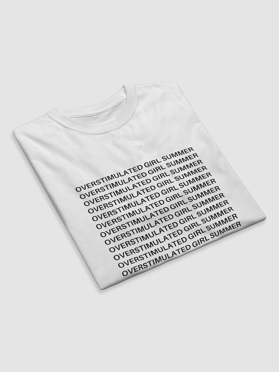 OVERSTIMULATED GIRL SUMMER black eco tee product image (4)