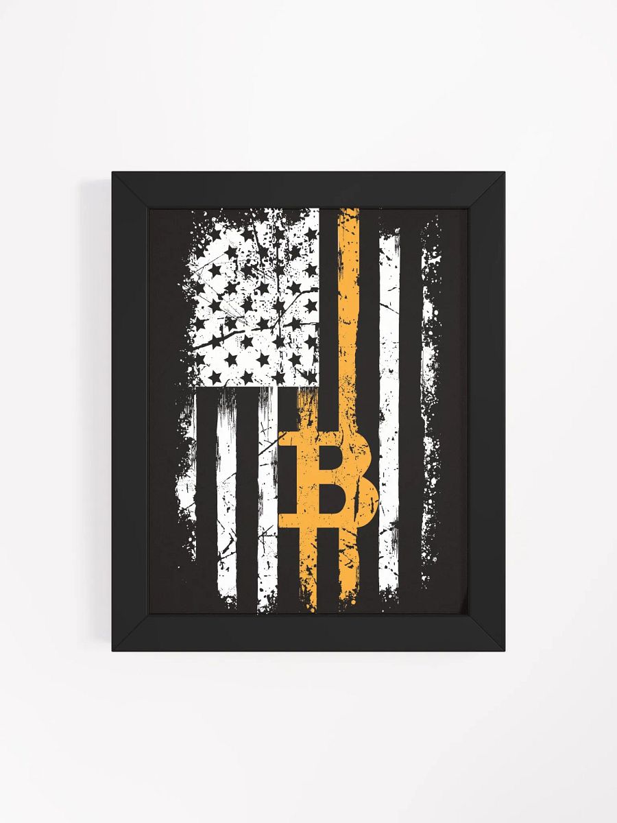 Bitcoin Flag Wall Art White product image (18)