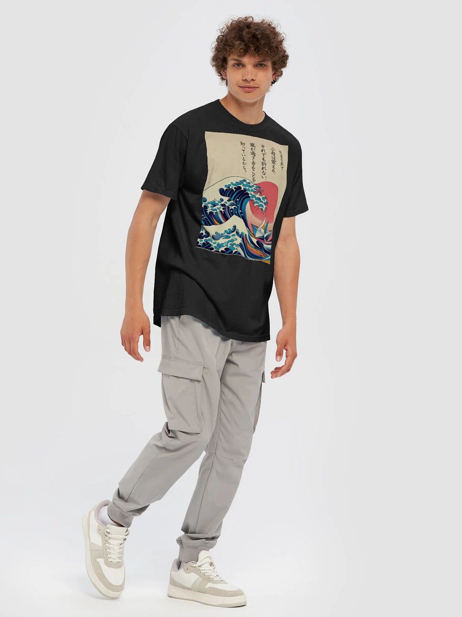 Culture Haus Graphic T-Shirt - Ocean Wave & Origami Boat product image (6)