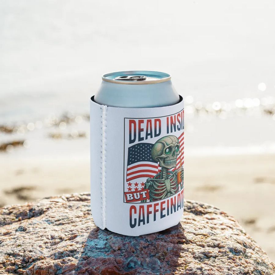 Dead Inside But Caffeinated Can Cooler product image (10)