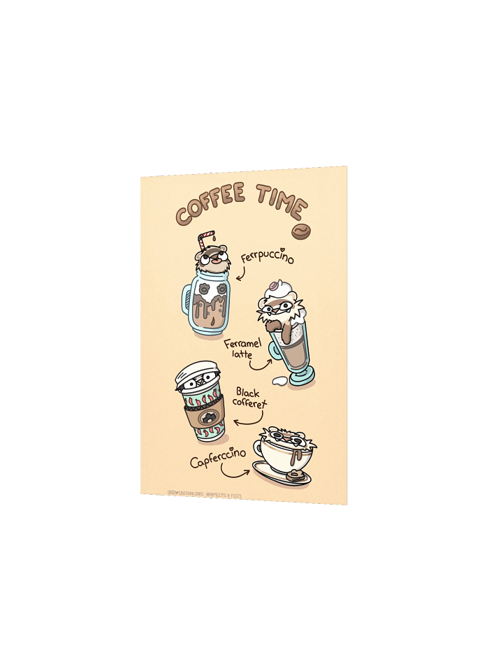Coffee Time - Ferret Poster product image (8)