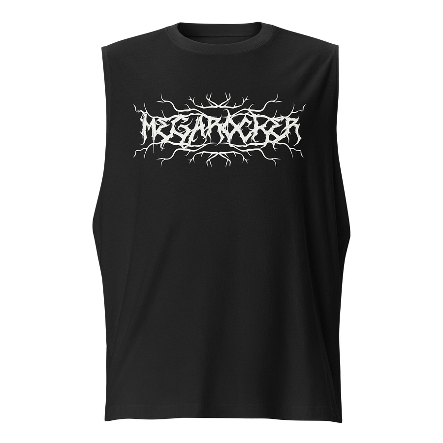 MegaRocker White Death Metal Logo Muscle Tank product image (1)