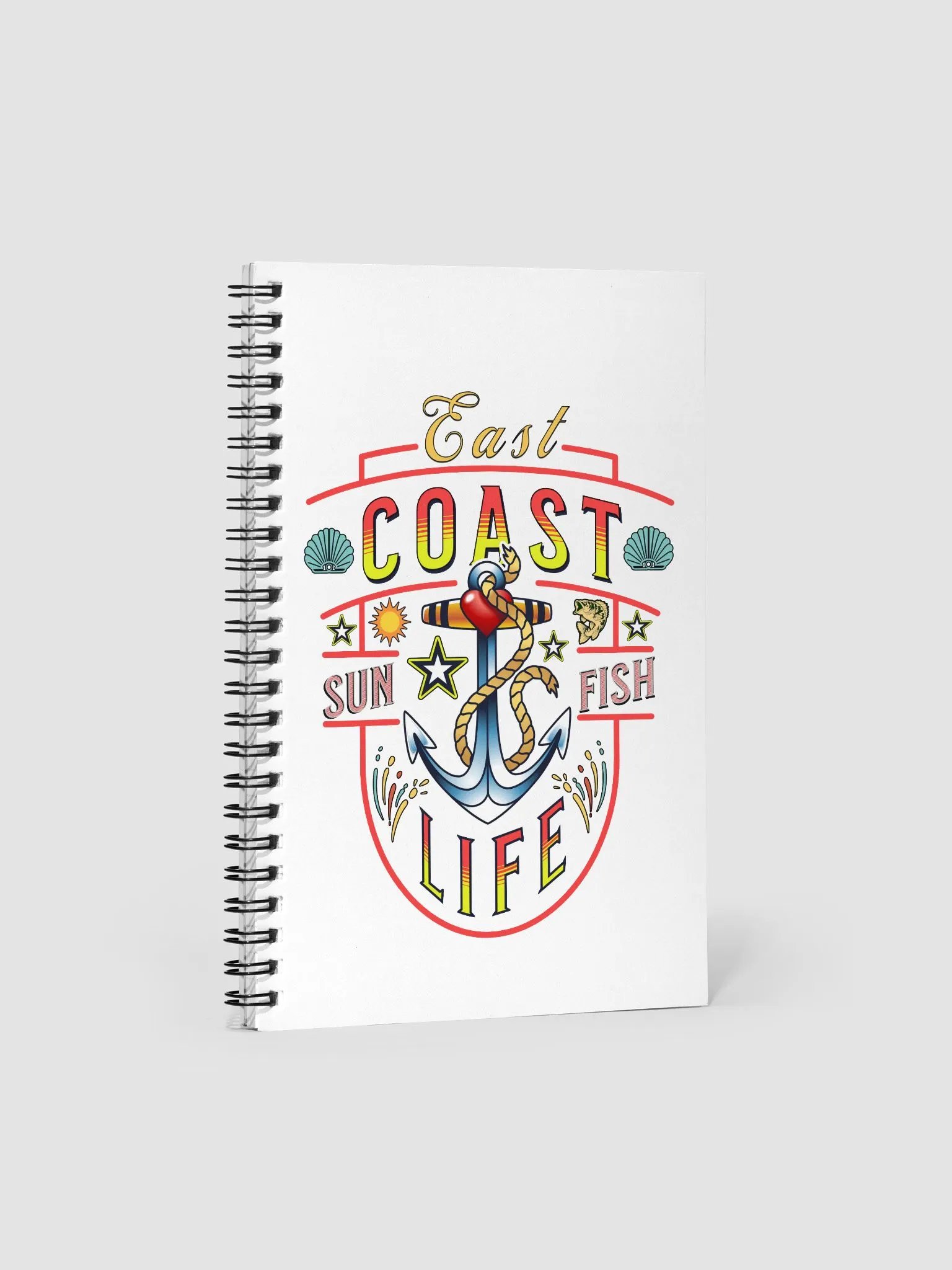 East Coast Life Sun Fish Spiral Notebook product image (1)