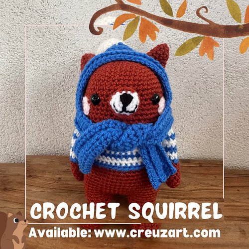 Crochet Squirrel is now available in my @fourthwall shop! Find this cute squirrel on my channel on bio or send me a dm to pur...