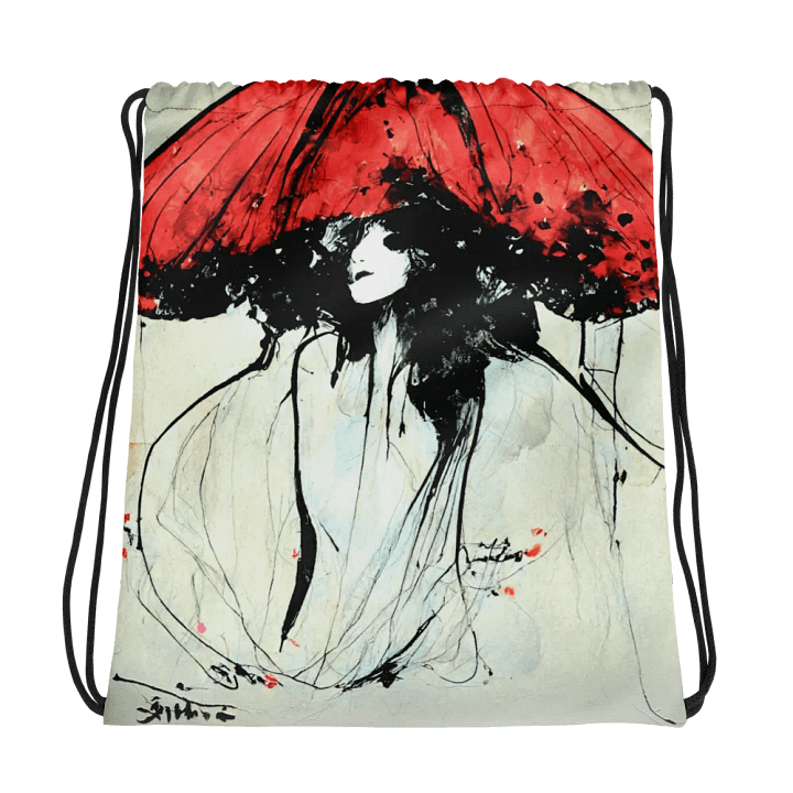 Dramatic Red Hat All-Over Print Drawstring Bag product image (1)
