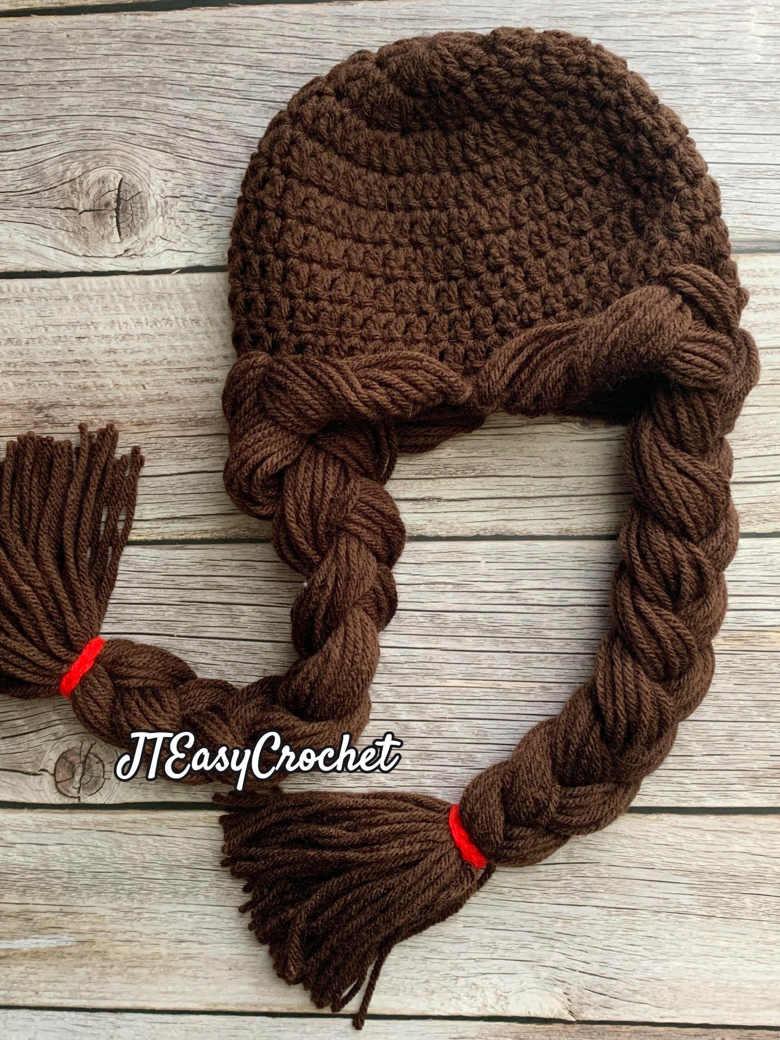 Crochet Wig Hats 3 in 1, Princess Hair Crochet Pattern product image (4)