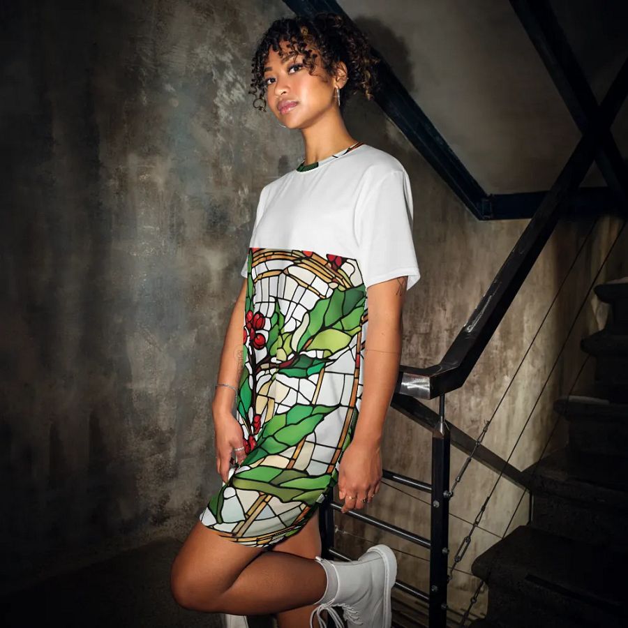 Mystic Foliage T-Shirt Dress product image (10)