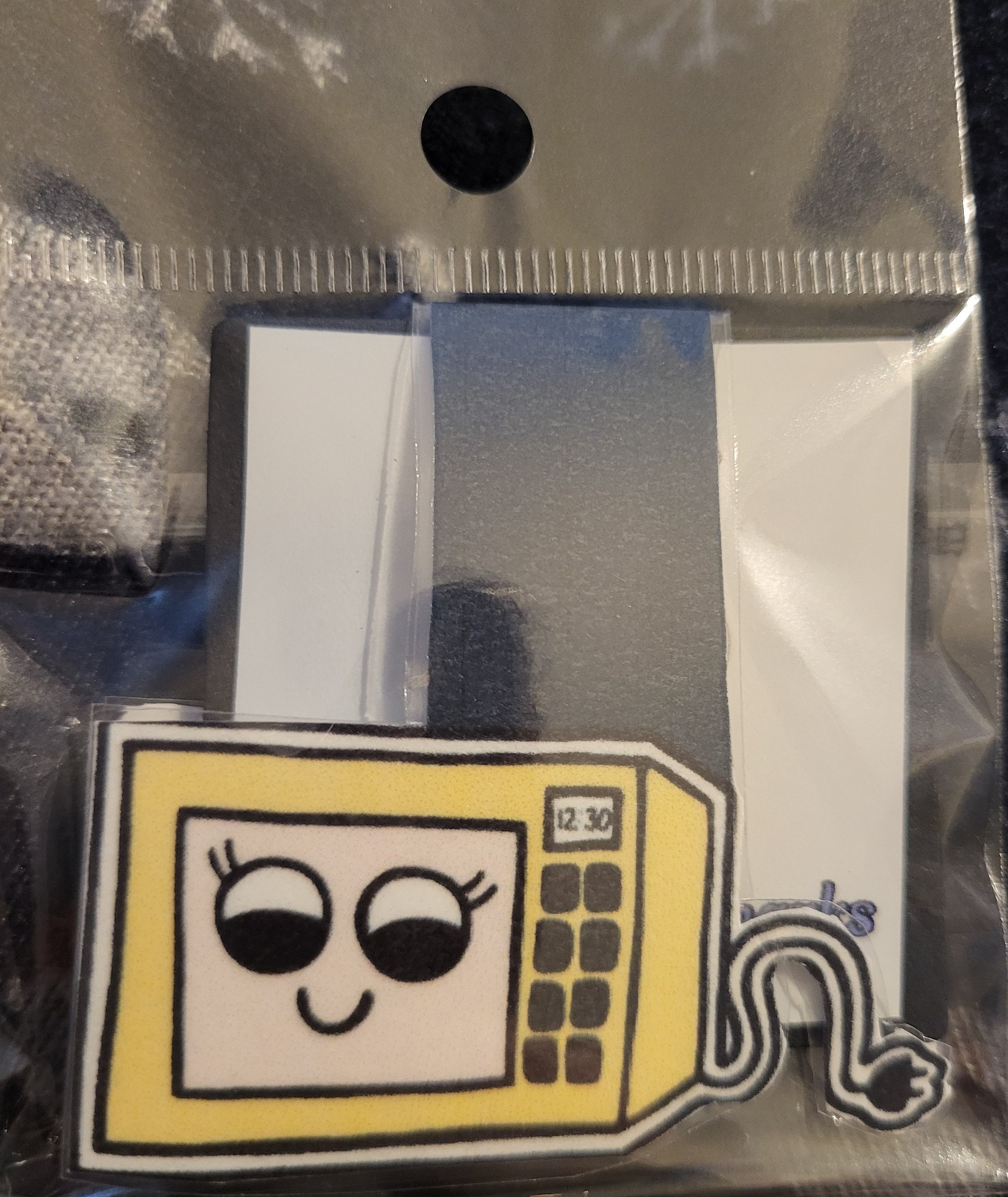 Cute Cartoon Microwave Character Magnetic Laminated Bookmark for Foodies product image (1)