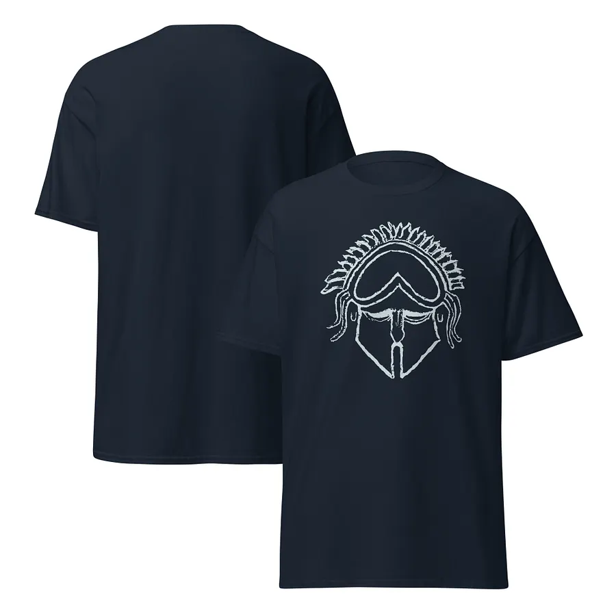 Сorinthian Helmet Ancient Greek Art 4th century BC, Navy T-Shirt product image (2)