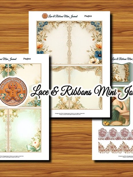 Weekly 100 Images Bundle "Lace & Ribbons" + Mini Journal + Card Digital Download product image (11)