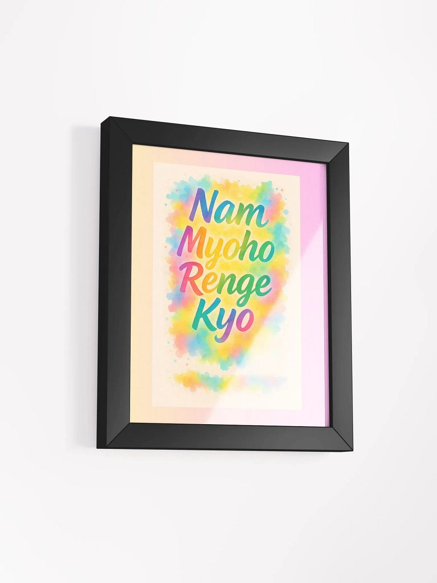 Nam Myoho Renge Kyo Watercolor Poster – Framed Buddhist Wall Art for Daily Practice product image (30)