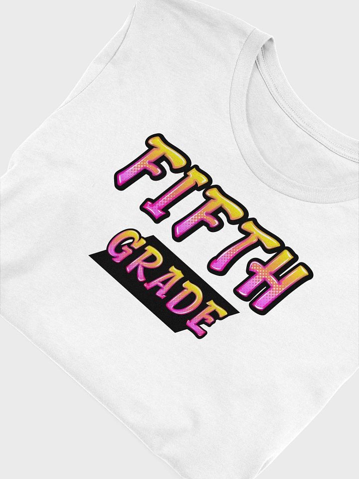 FIFTH GRADE Teacher Shirt - Pink + Yellow Bold Letters product image (1)