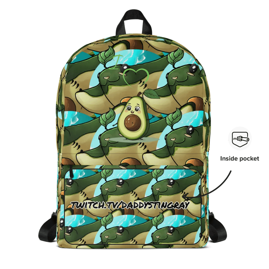 Avocado Adventure All-Over Backpack product image (4)