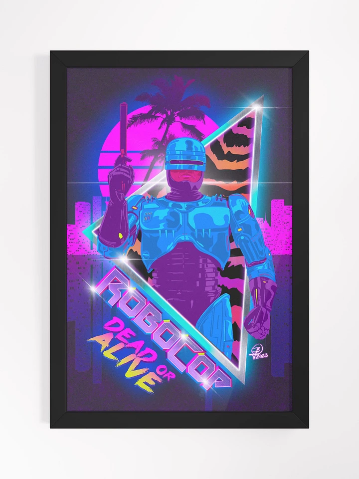 Synthwave Meets Robocop Framed 12x18 Art product image (2)