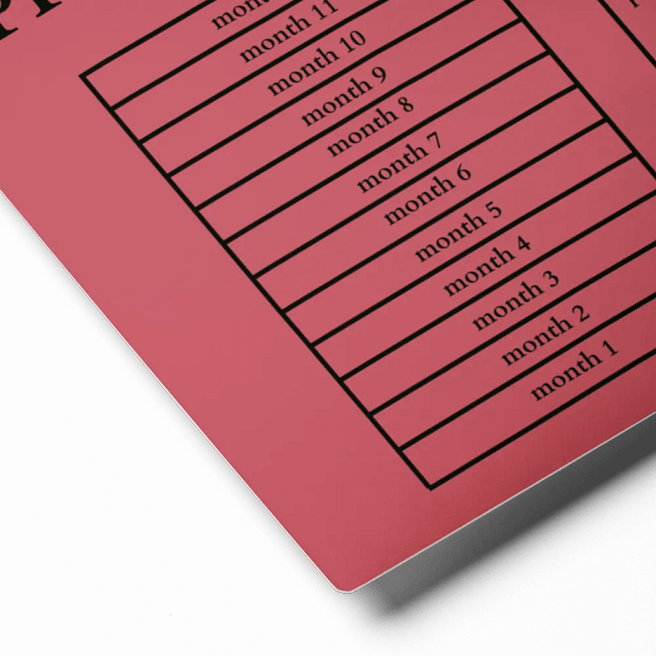 HIGHFALUTIN ANNUAL RENT TRACKER (black design 11) product image (2)