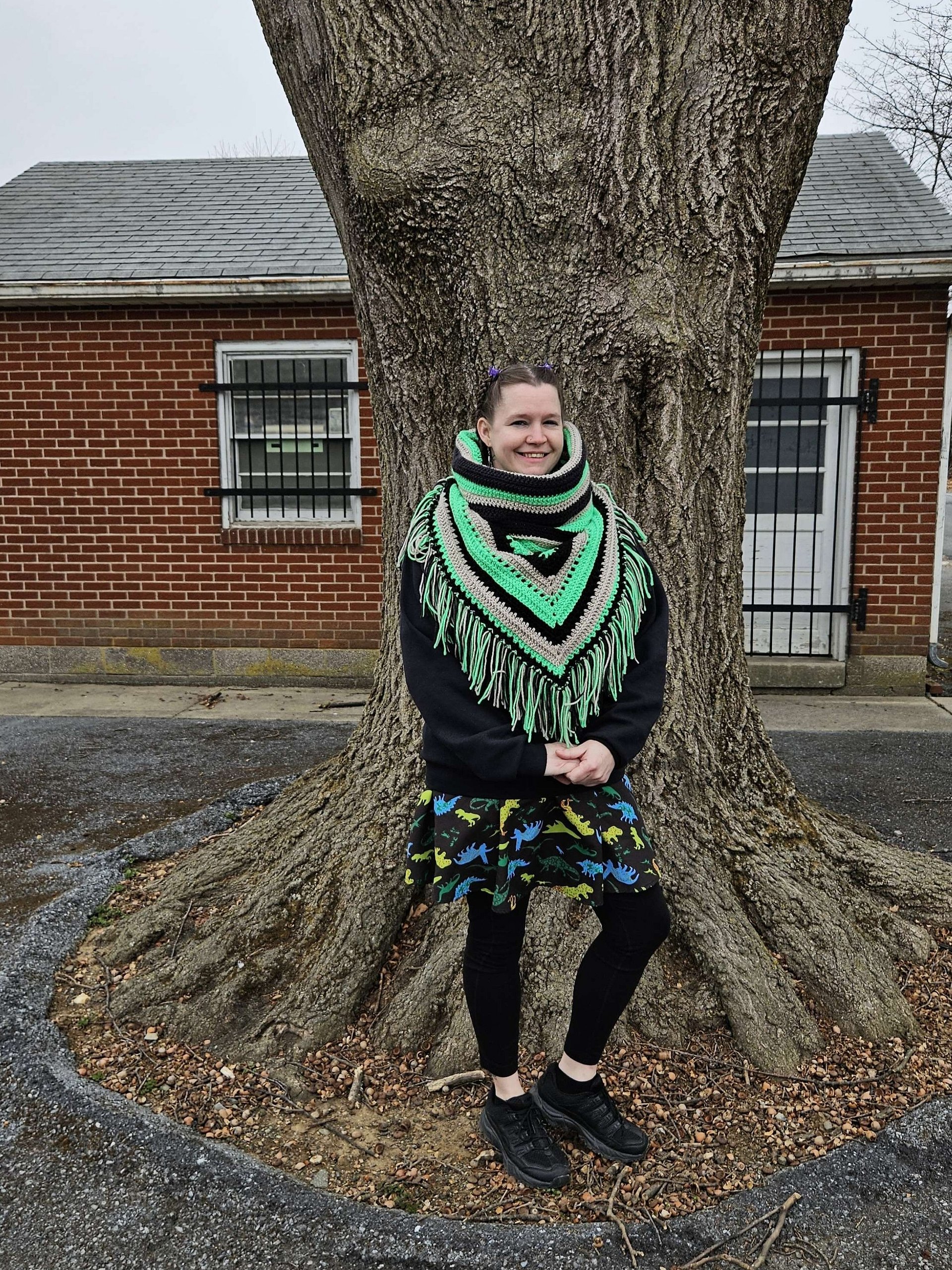 Crochet Wild Oleander Hooded Scarf product image (2)