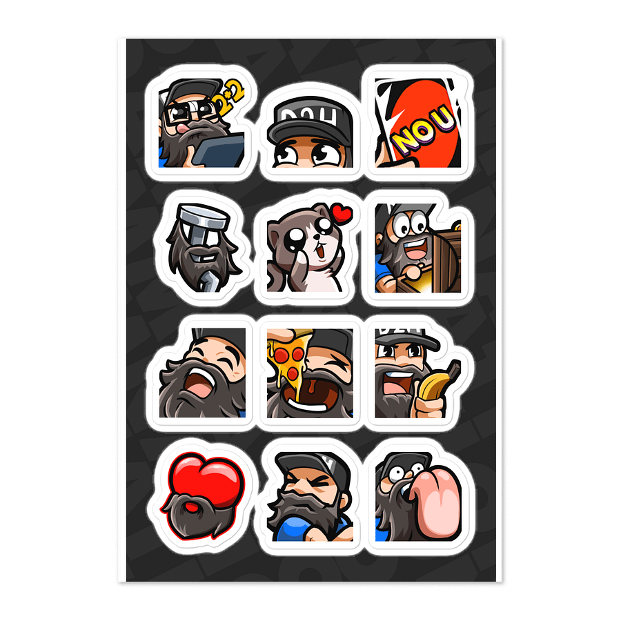 Emote Sticker Sheet. Set 4 product image (1)