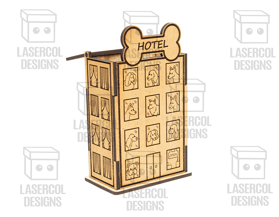 Dog Hotel Box Paint Kit DIY Cut Outs - Laser Cut Files product image (3)