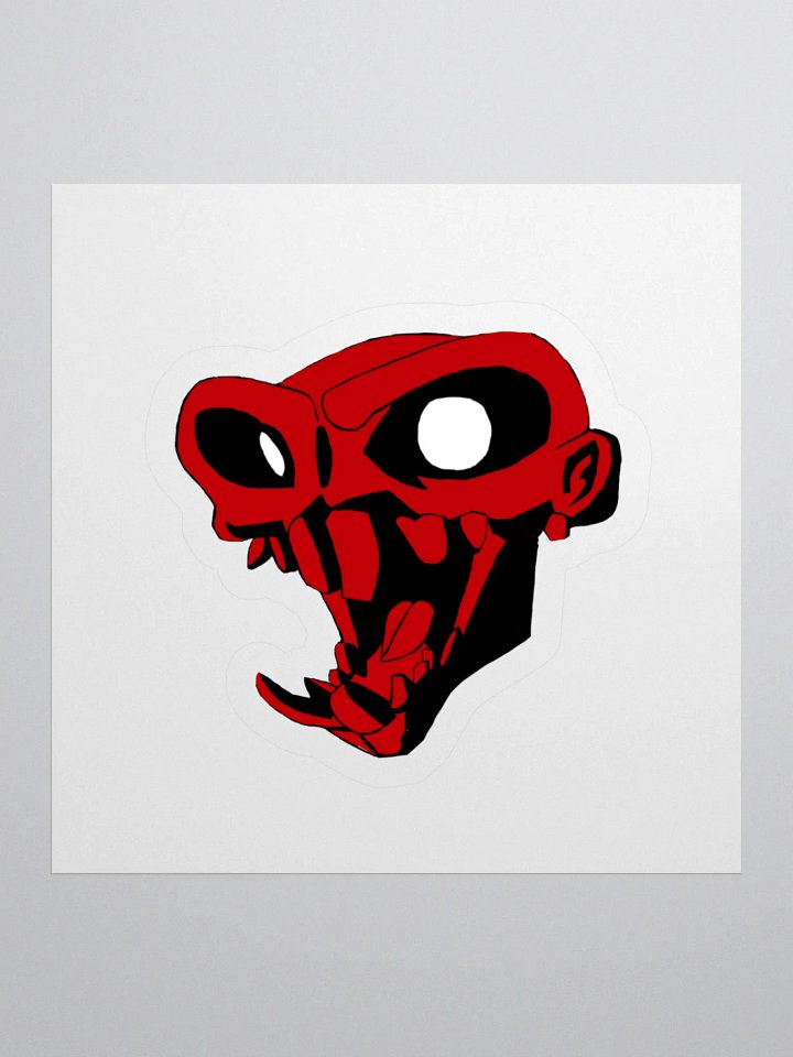 Zombie Monkey Red Sticker product image (2)