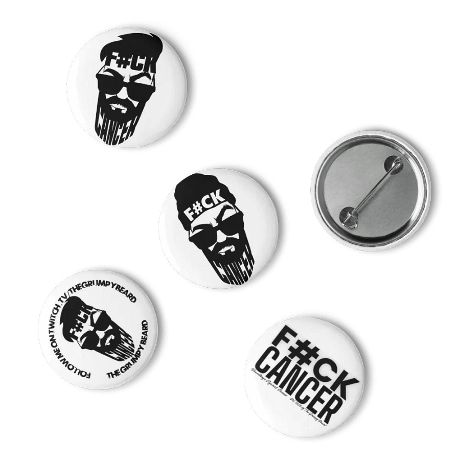 Black&White -F#CK CANCER- Pin Buttons product image (6)