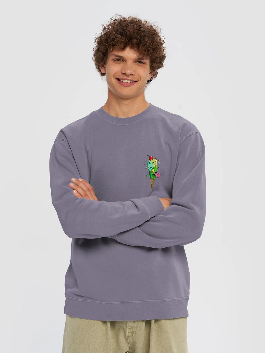 Goblin Mode Creamery Cone on front w/ Font & Cone Logo on back Crewneck product image (3)