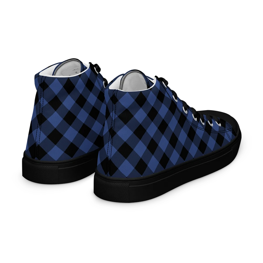 Lapis Blue Buffalo Check Men's High Top Shoes product image (10)