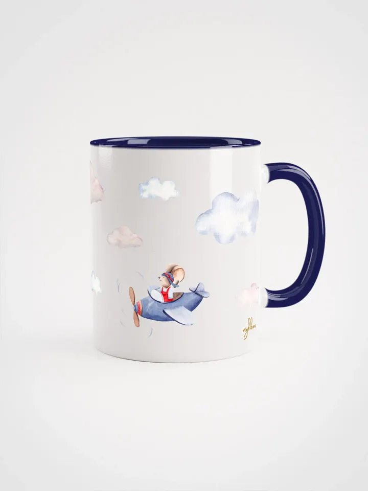 In The Air Ceramic Mug | Rabbit & Mouse Adventure in the Skies | Whimsical Drinkware product image (1)