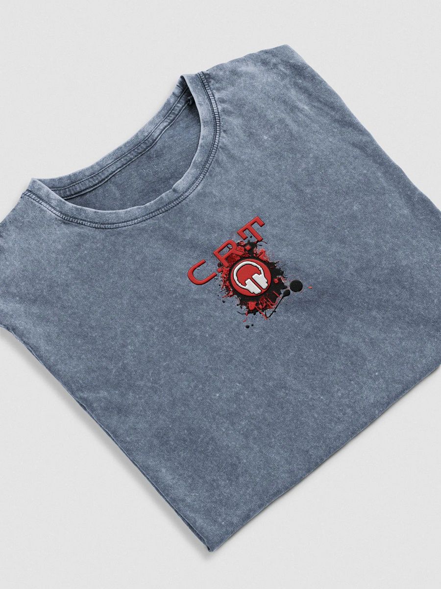 Front & Centre CRT Paint Splatter Headphones Embroidered Husky Denim T-Shirt product image (3)