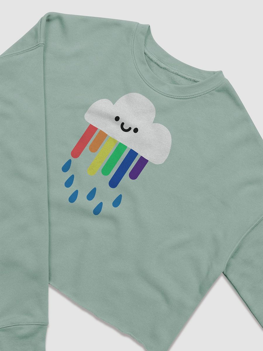 Rainbow Rain Cloud Cropped Sweatshirt product image (2)