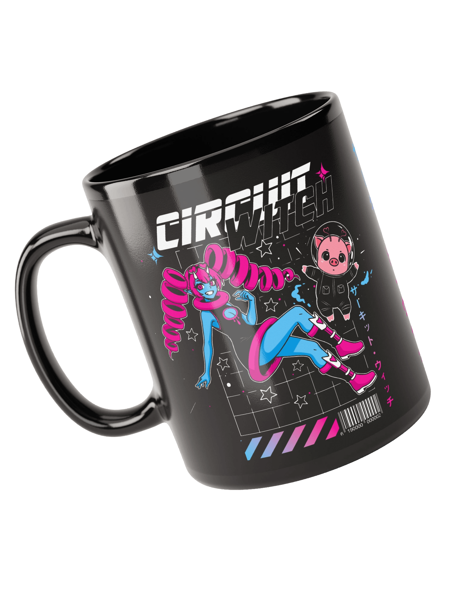 Circuit Witch & PuuPuu The Space Pig Cyberpunk Style - Mug product image (1)