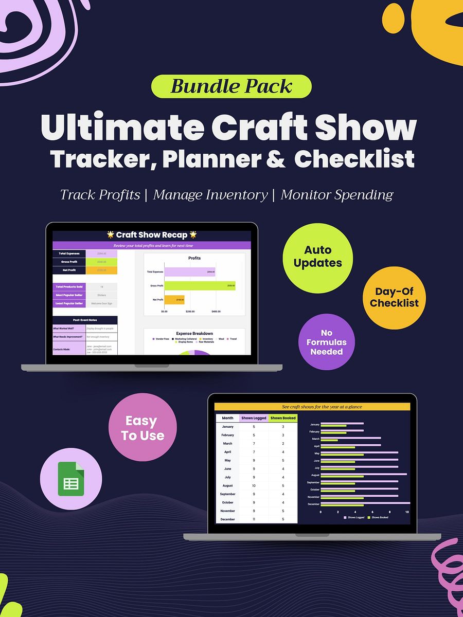 The Ultimate Craft Show Bundle | Event Organizer & Profit, Inventory, Expense Tracker product image (1)