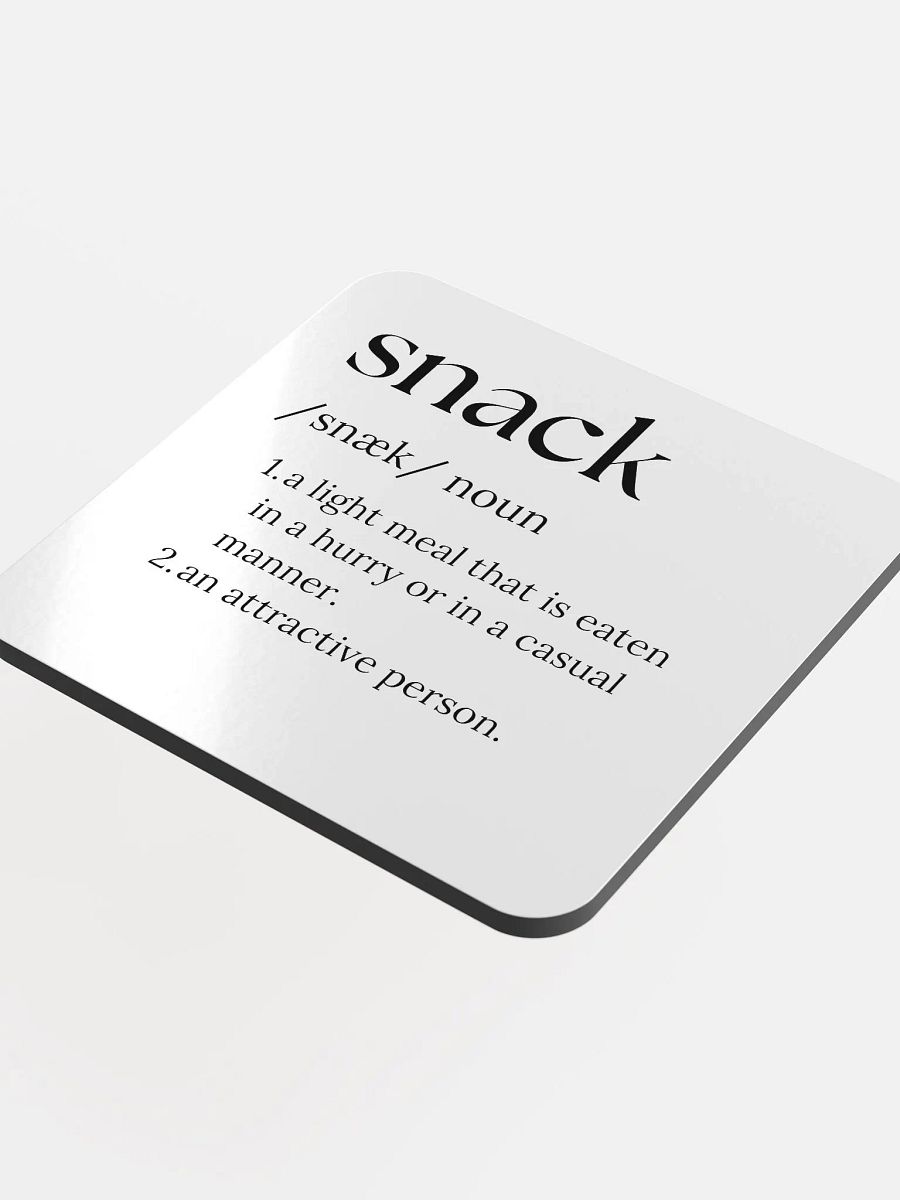 Snack Definition Cork Coaster product image (4)