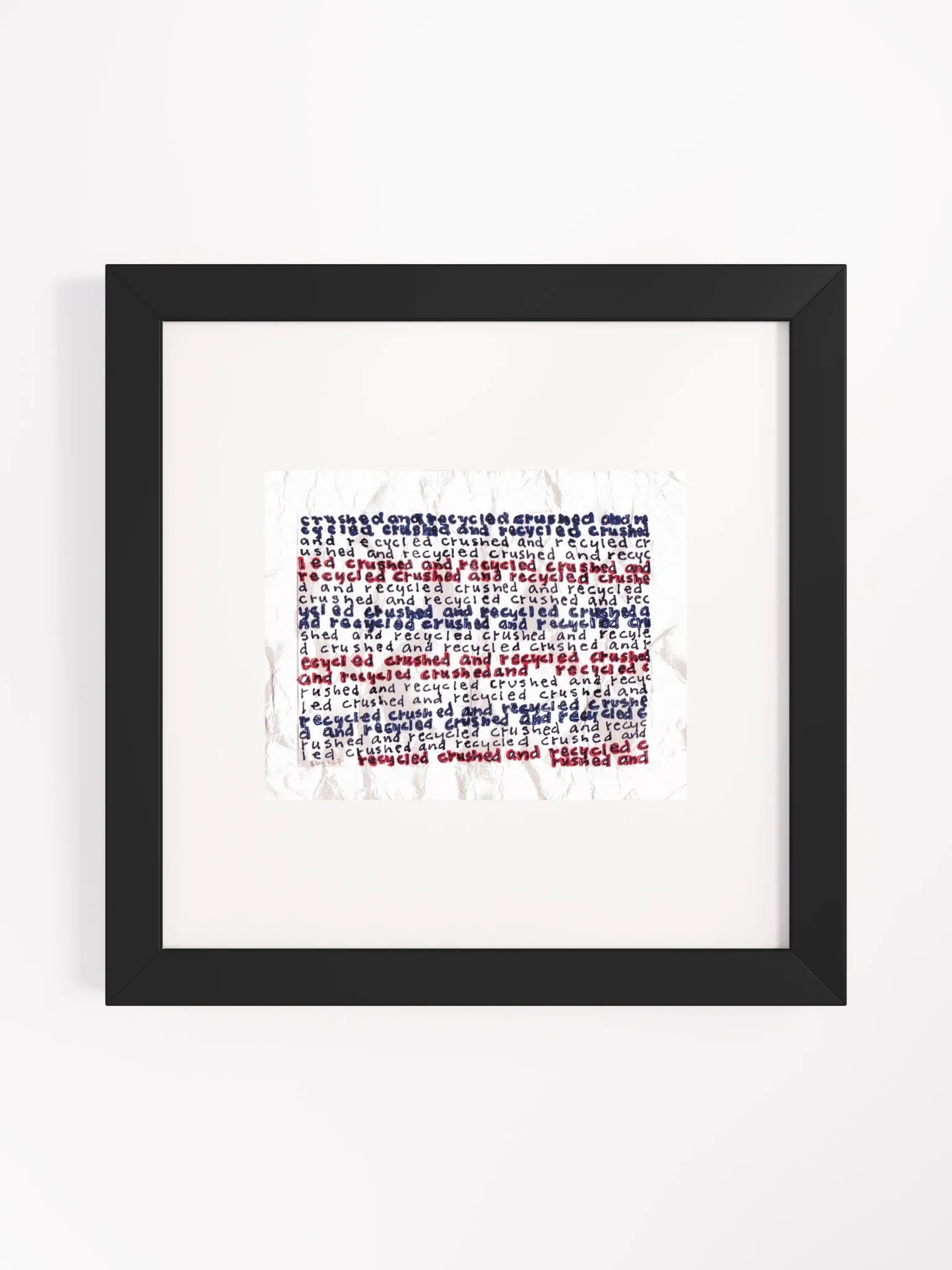 crushed and recycled Panel Card Print Framed product image (3)