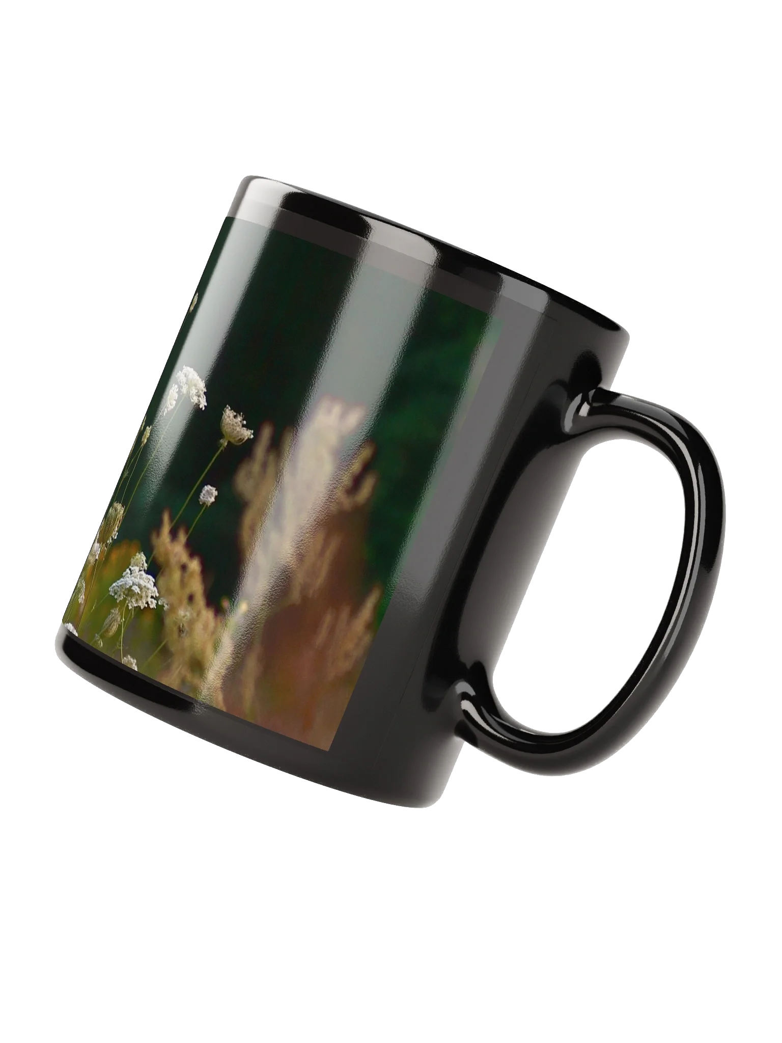 Keramiktasse schwarz - Wildblumenwiese product image (2)