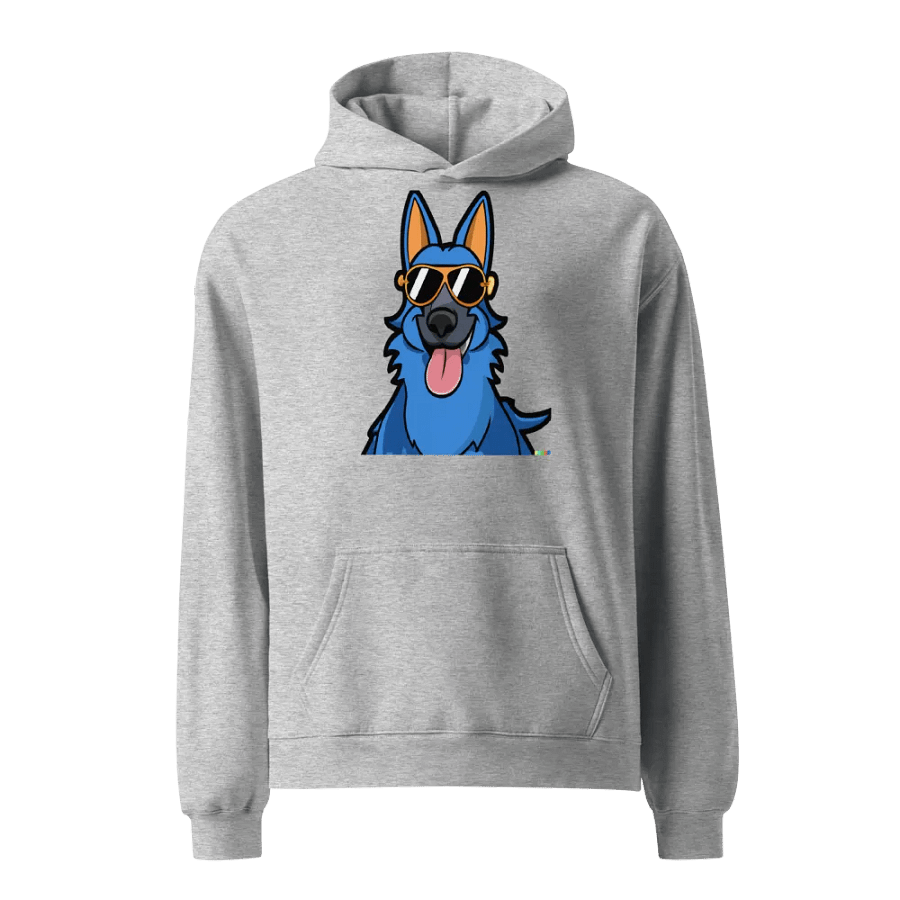 Cool Blue Dog Unisex Oversized Hoodie product image (3)