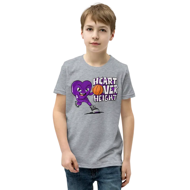 Youth Purple Heart Over Height T-Shirt product image (1)