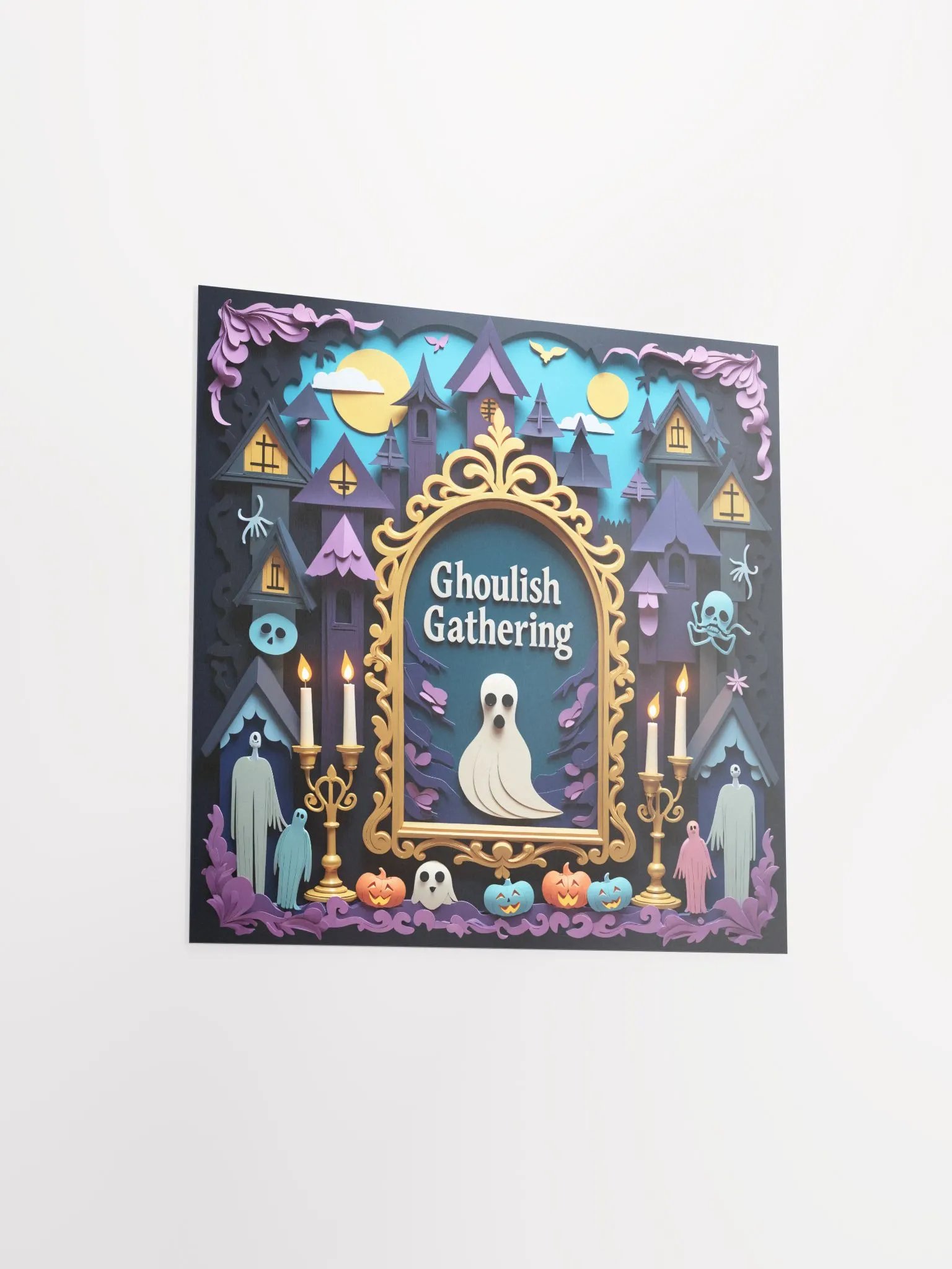 Halloween Ghoulish Gathering Matte Poster product image (11)