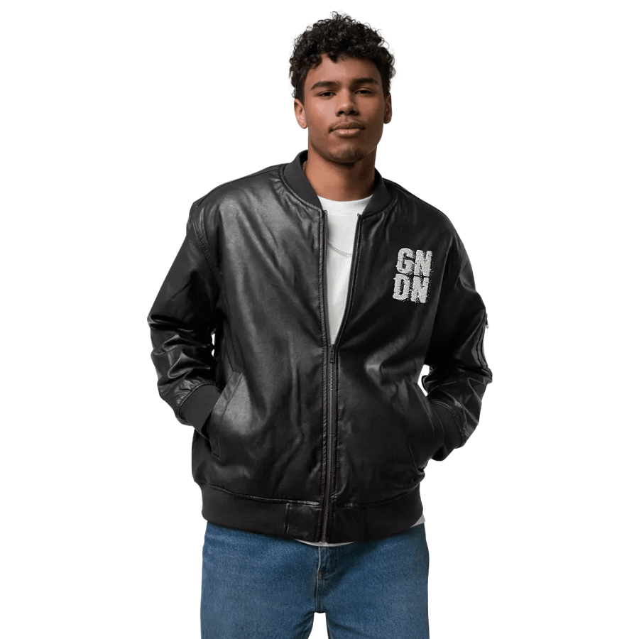 GNDN Leather Bomber Jacket product image (3)
