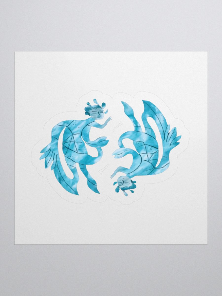 Stunning Pisces Dragon Vinyl Sticker - Ideal for Laptops and Notebooks! product image (1)