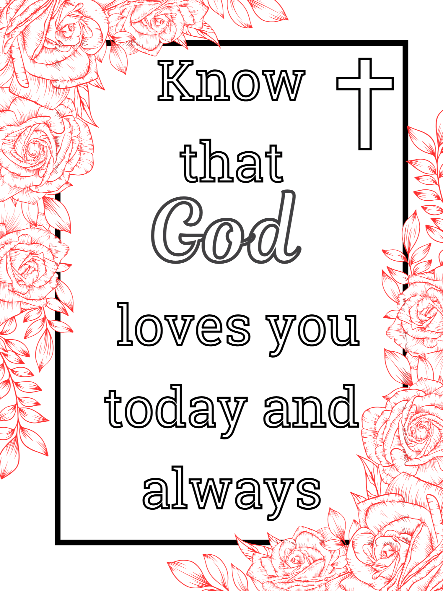 God Loves You Bible Verse Coloring Book product image (1)