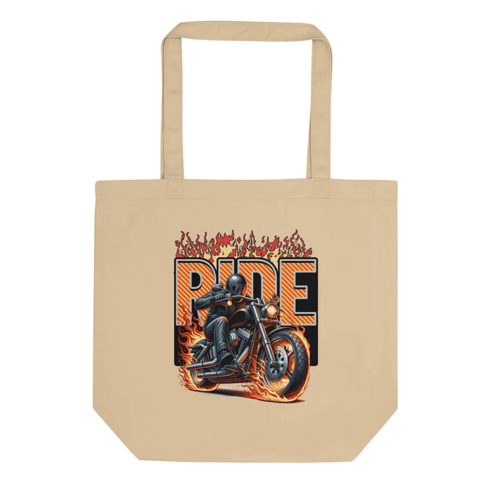 Ride Motorcycle Flaming Eco-Friendly Tote Bag product image (1)