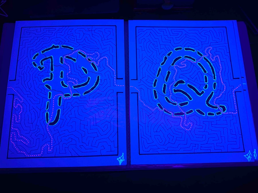 The aMAZEking alphabet ~Enhanced~ Black Light Answer Key Version product image (9)