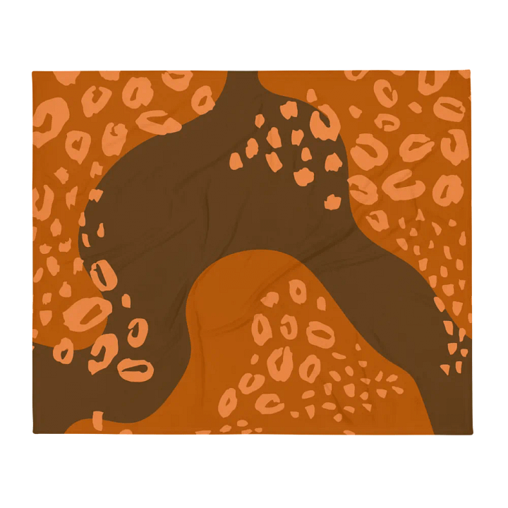 Orange Animal Print Throw Blanket product image (1)