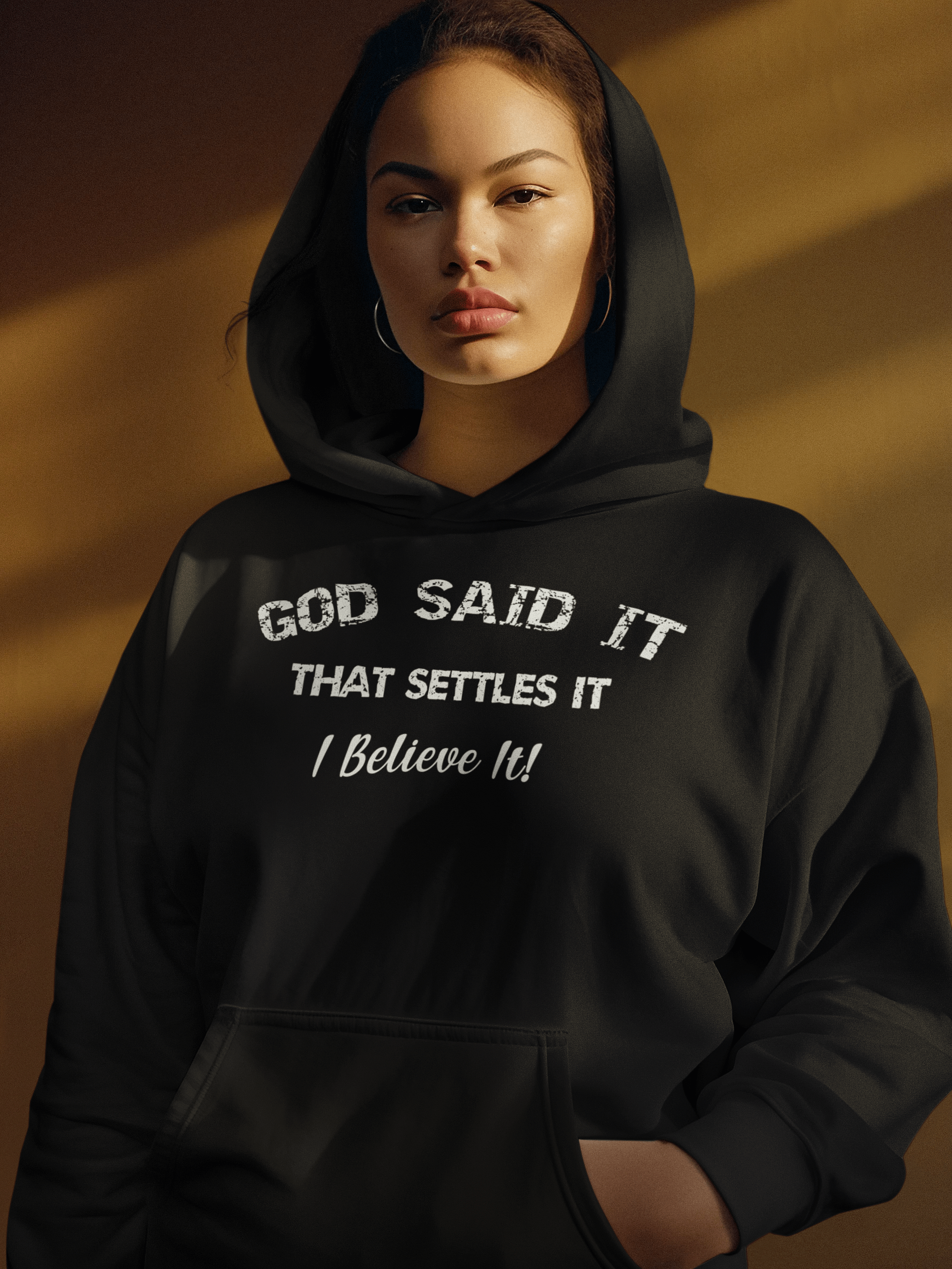 Christian Hoodie God said it, that settles it, I believe it! product image (2)