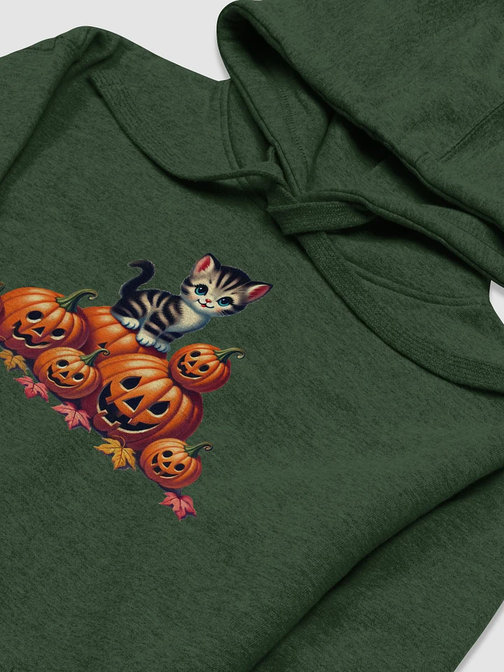 Halloween Kitten and Jack-o-Lanterns Premium Unisex Hoodie product image (13)