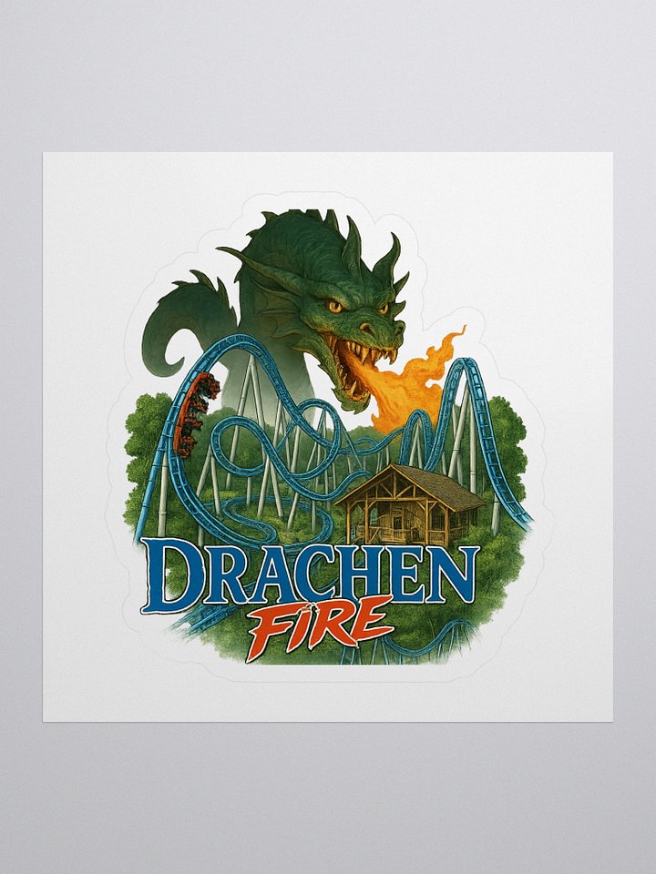Drachen Fire Roller Coaster Kiss-Cut Stickers product image (1)